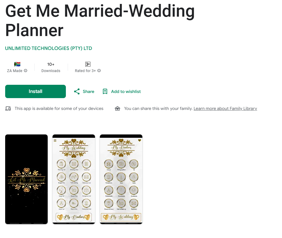 Married Wedding Planner App
